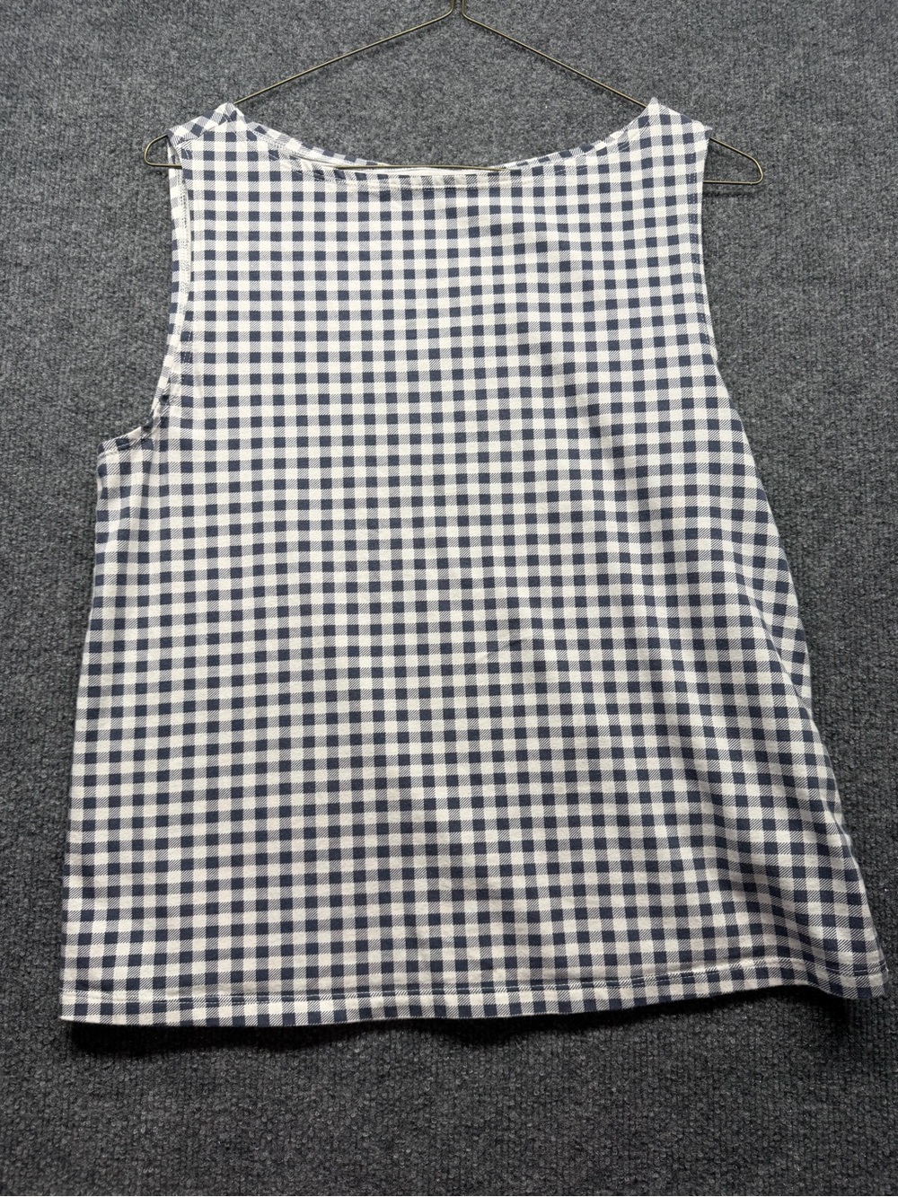 GAP Navy & White Gingham Tank Top